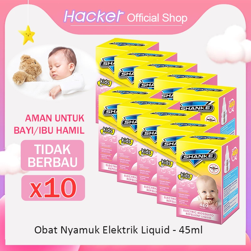 10 Botle SHANKE Refill Anti Nyamuk Aman Untuk Bayi / Obat Nyamuk Elektrik Cairan Odorless