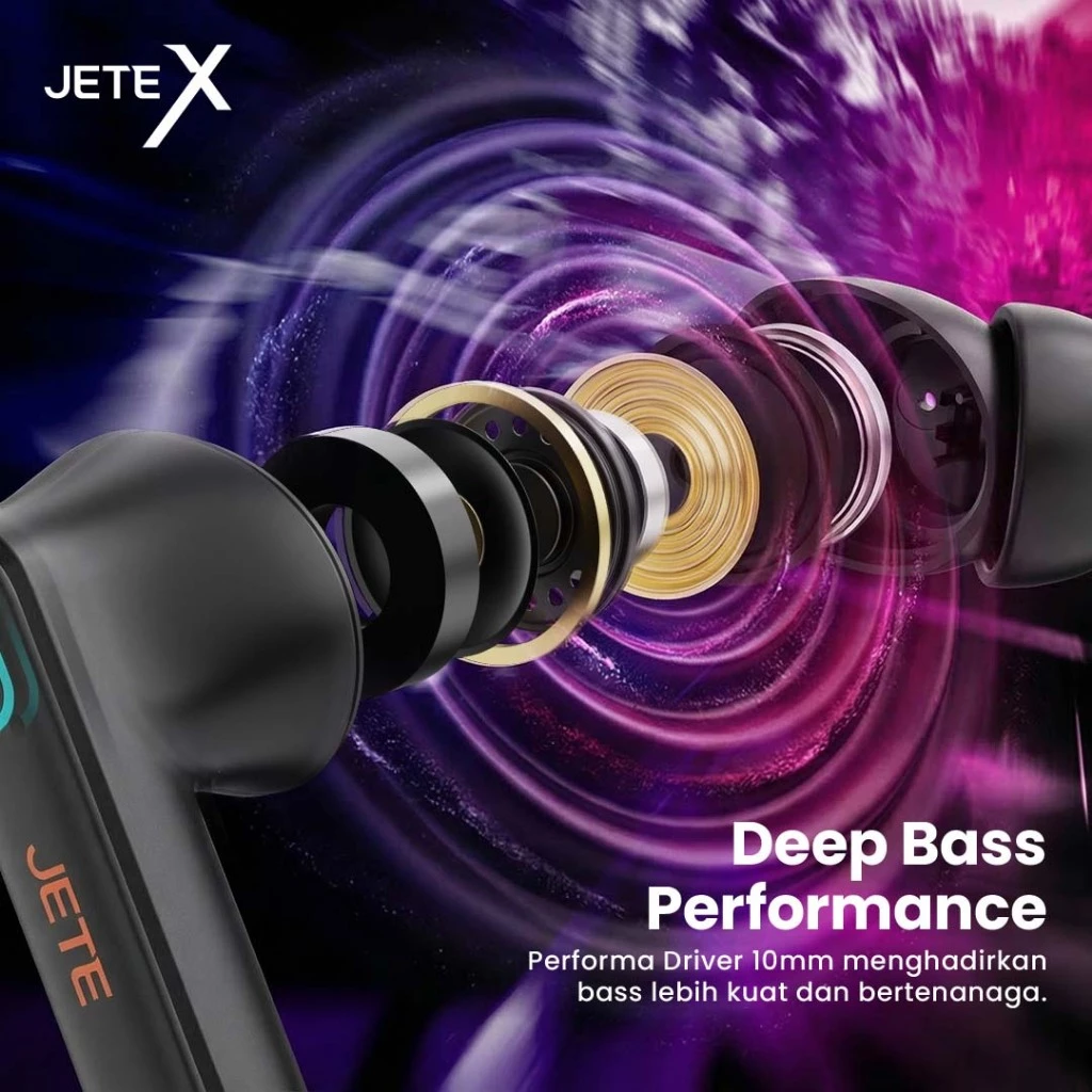 TWS GAMING JETE CEG2 Low Latency 50ms Wireless Bluetooth v6.0 with 2 ENC Mic Dual mode music game earphone - Gambar 3