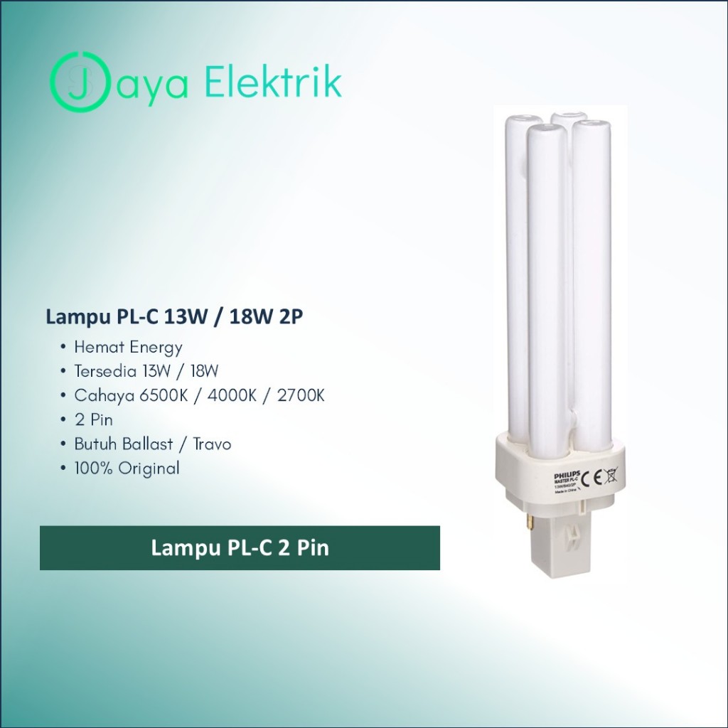 PHILIPS PL-C 2P 13W 18W Lamp - PLC 2 PIN 865 White 840 Semu 827 Yellow ...