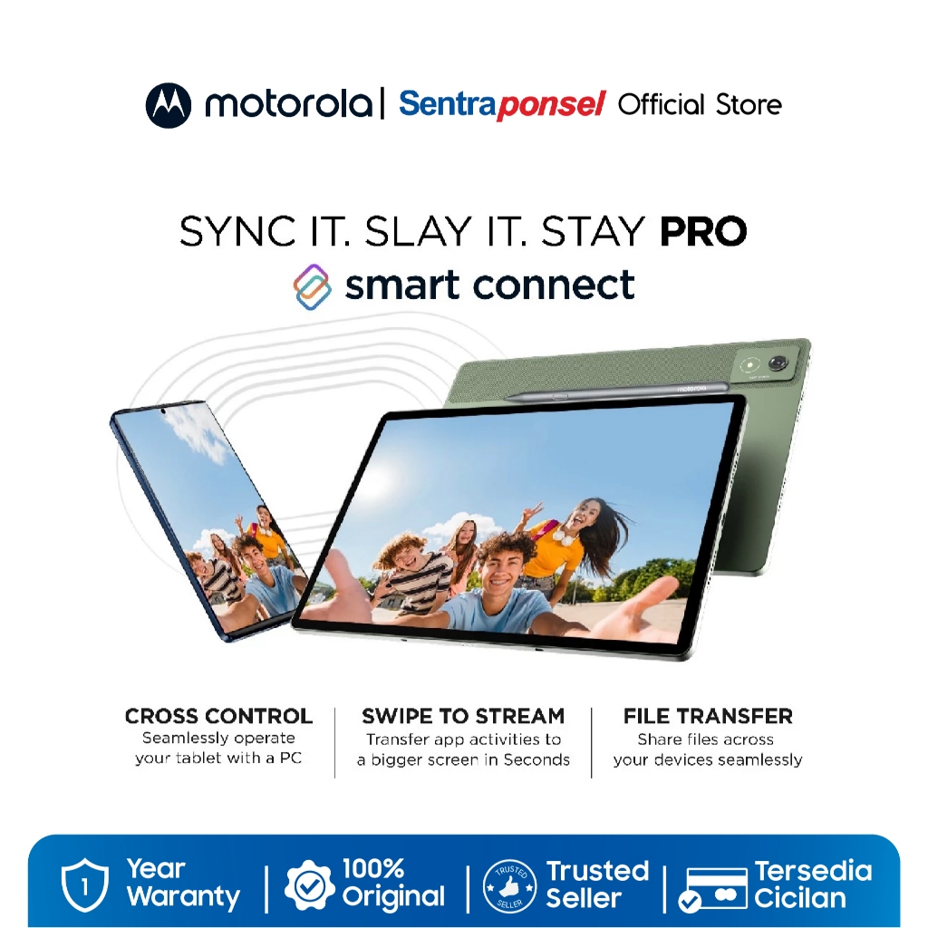 Motorola Moto Pad 60 Pro 8GB/256GB Dimensity 8300 - 12.7 inch - 3K 400nits 144Hz - JBL with Dolby Atmos - 10200mAh - With Moto Pen Pro - Garansi Resmi - Gambar 4