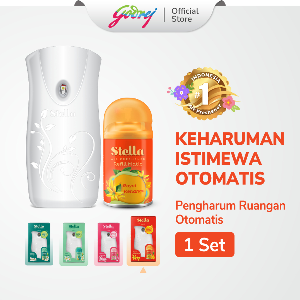 Stella Matic Box Set Royal Kenanga - Pengharum Pewangi Ruangan Otomatis