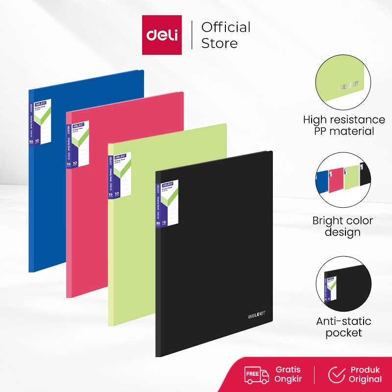 Deli I-Select Map Folder Kantong / Display Book A4 Warna Warni UF90X