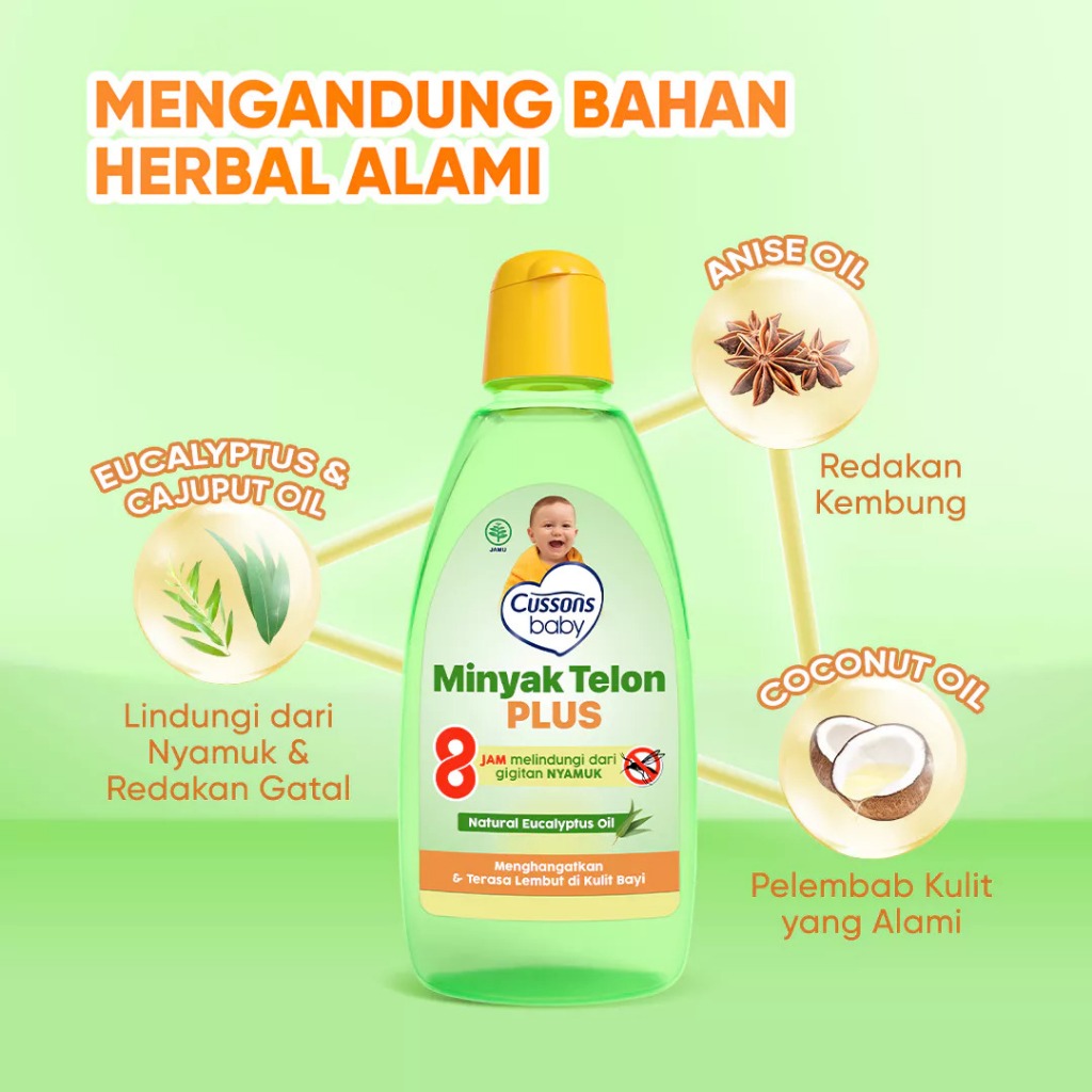 Minyak Telon Bayi Cussons Baby Telon Oil Plus Perlindungan 8 Jam - Gambar 2