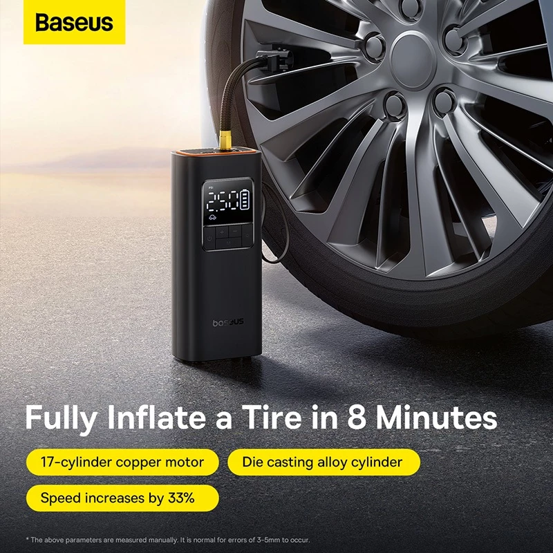 Baseus Pompa Ban Portable Urgent SuperMini Pro Series Wireless Car Inflator - Gambar 2