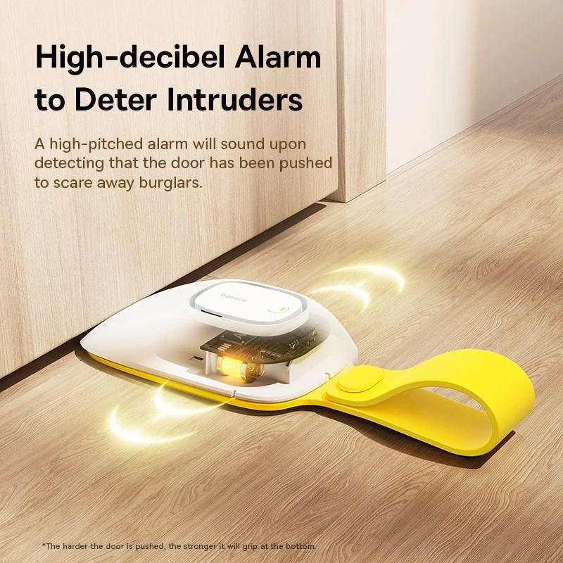 Baseus Heyo Door Stop Alarm Moon White (Includes AAA Battery x 1) - Gambar 2