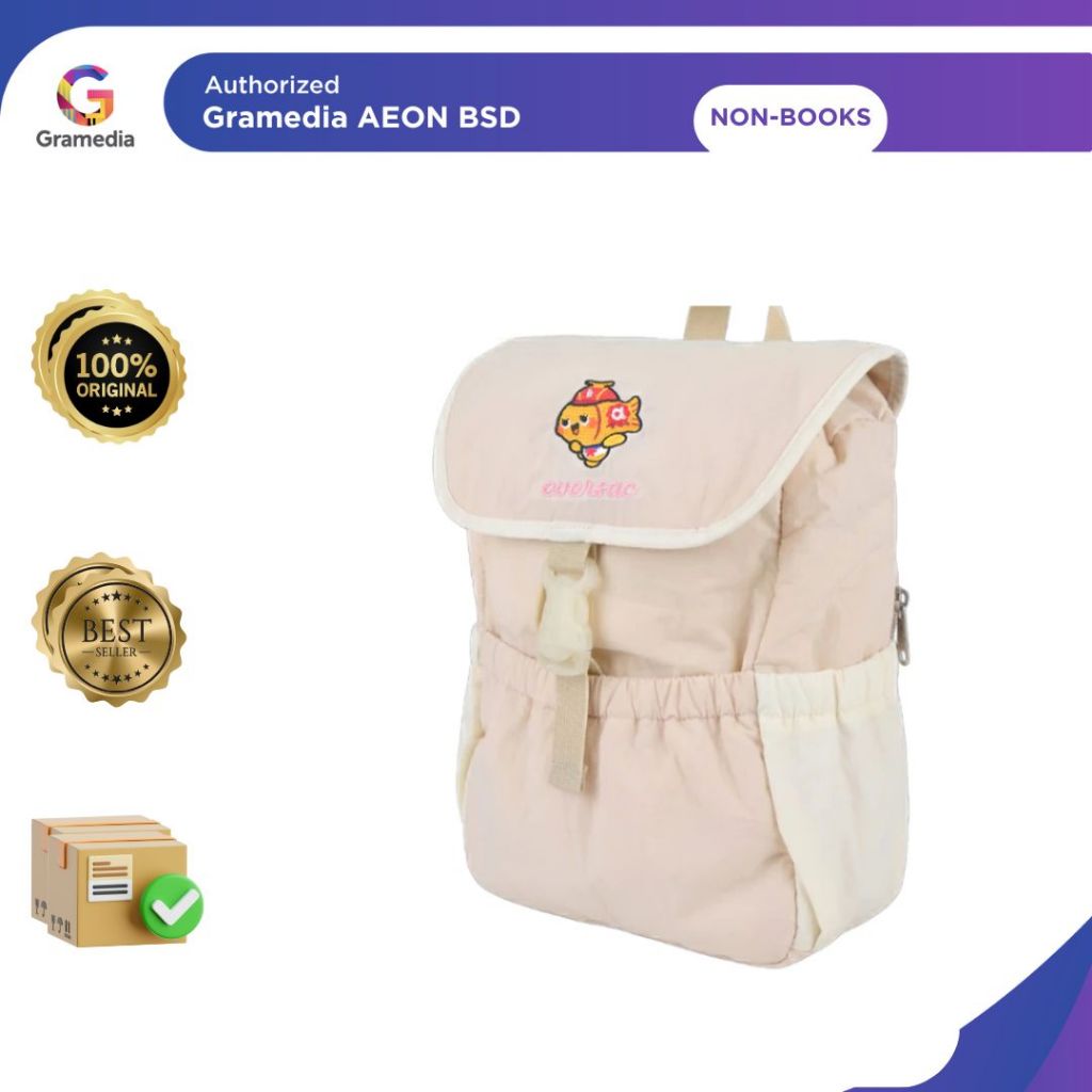 EVERSAC NONGNOI BACKPACK PINK IVORY - GRAMEDIA AEON MALL BSD - Gambar 2