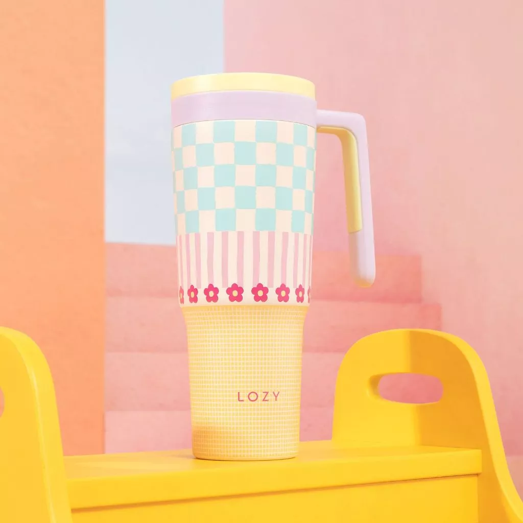 Lozy Hijab - Exclusive Lozy Signature Tumbler (Botol Minum Olahraga Stainless Portable Tahan Panas Dingin Vacuum Insulated Double Wall 1200 liter) - Gambar 2