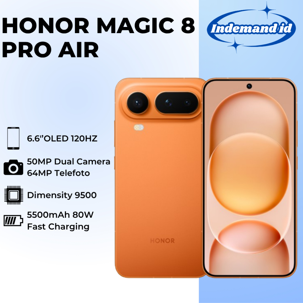 Honor Magic 8 Pro Air 5G 6.31''OLED 120HZ Dimensity 9500 5500mAh 80W 50MP Dual 64MP Telefoto