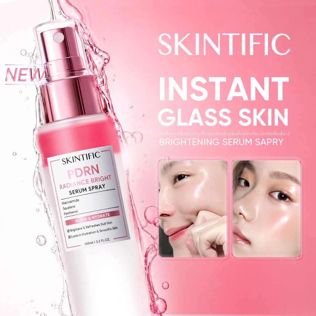SKINTIFlC - 2PCS Glow makeup Set /perfect stay serum matte cushion foundation spf 50 pa++++ & Instant Glowing Serum Spray Combo High Coverage skin tint foundation - Gambar 2