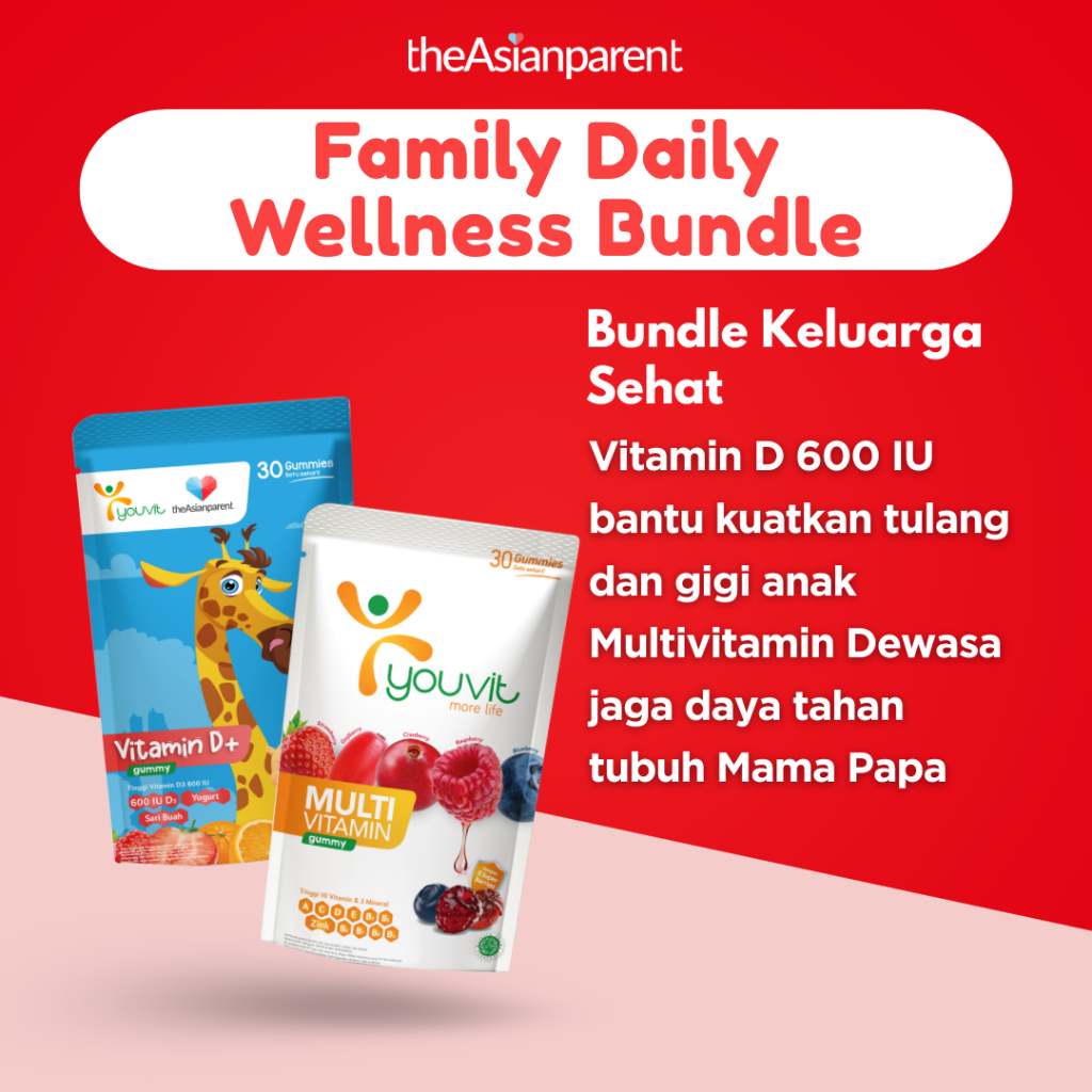 Youvit Family Daily Wellness Bundle, Vitamin D+ & Multivitamin Gummy, 30 Pcs, Kesehatan Keluarga