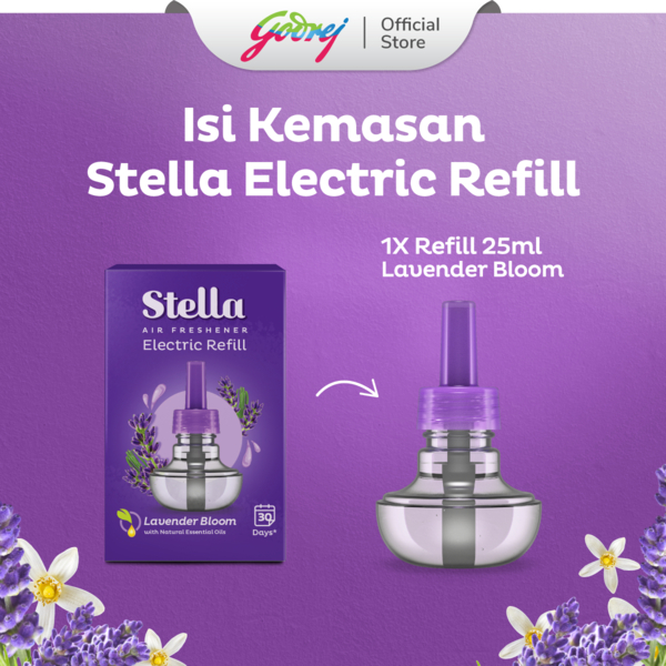 Stella Air Freshener Electric Refill Comforting Lavender x2 - Pengharum Pewangi Ruangan Elektrik - Gambar 3