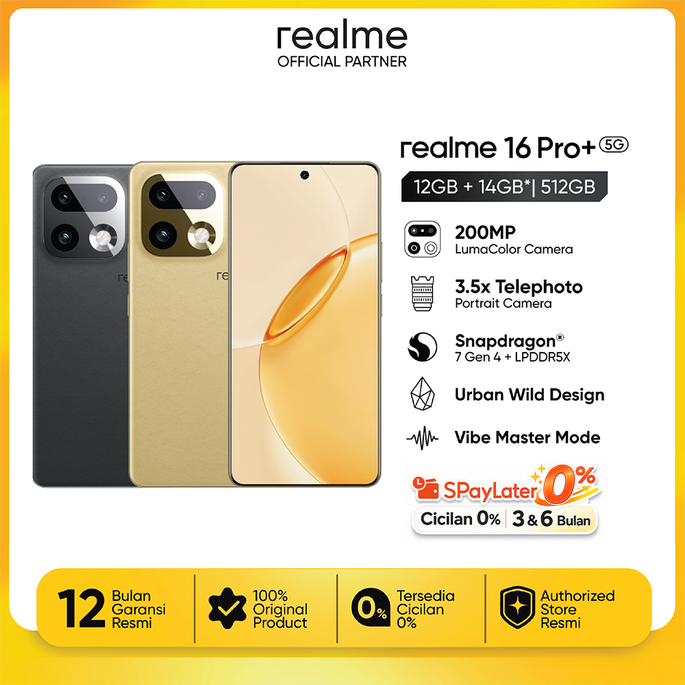 realme 16 Pro+ 12GB+14GB*|512GB (200MP LumaColor Camera | 3.5× Telephoto Portrait Camera | Snapdragon 7 Gen 4 + LPDDR5X | 7000mAh Titan Battery + 80W Ultra Charge)