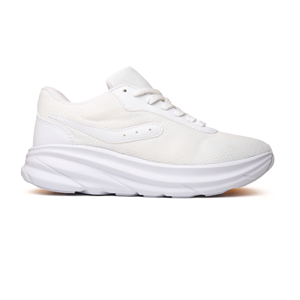 Sepatu Nasr Sportivo Full White - Sepatu Sneakers Running Pria Wanita Sekolah Nasr Sportivo Putih Polos Olahraga Outdoor - Gambar 3