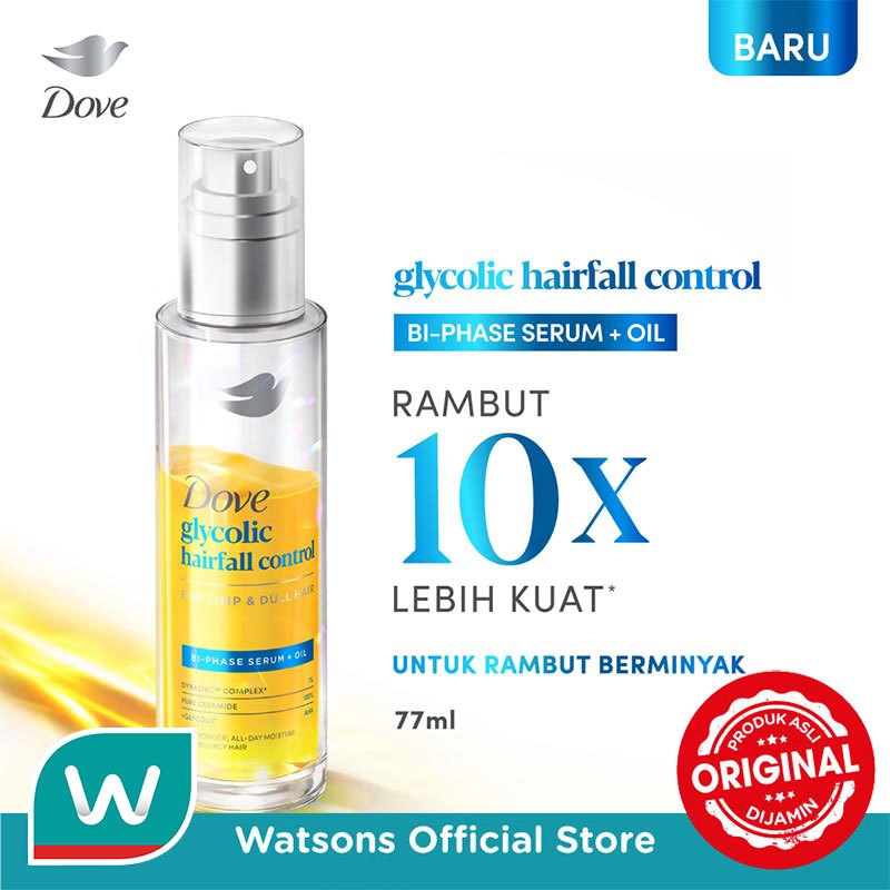Dove Biphase Serum + Oil Glycolic Hairfall Control 77ml