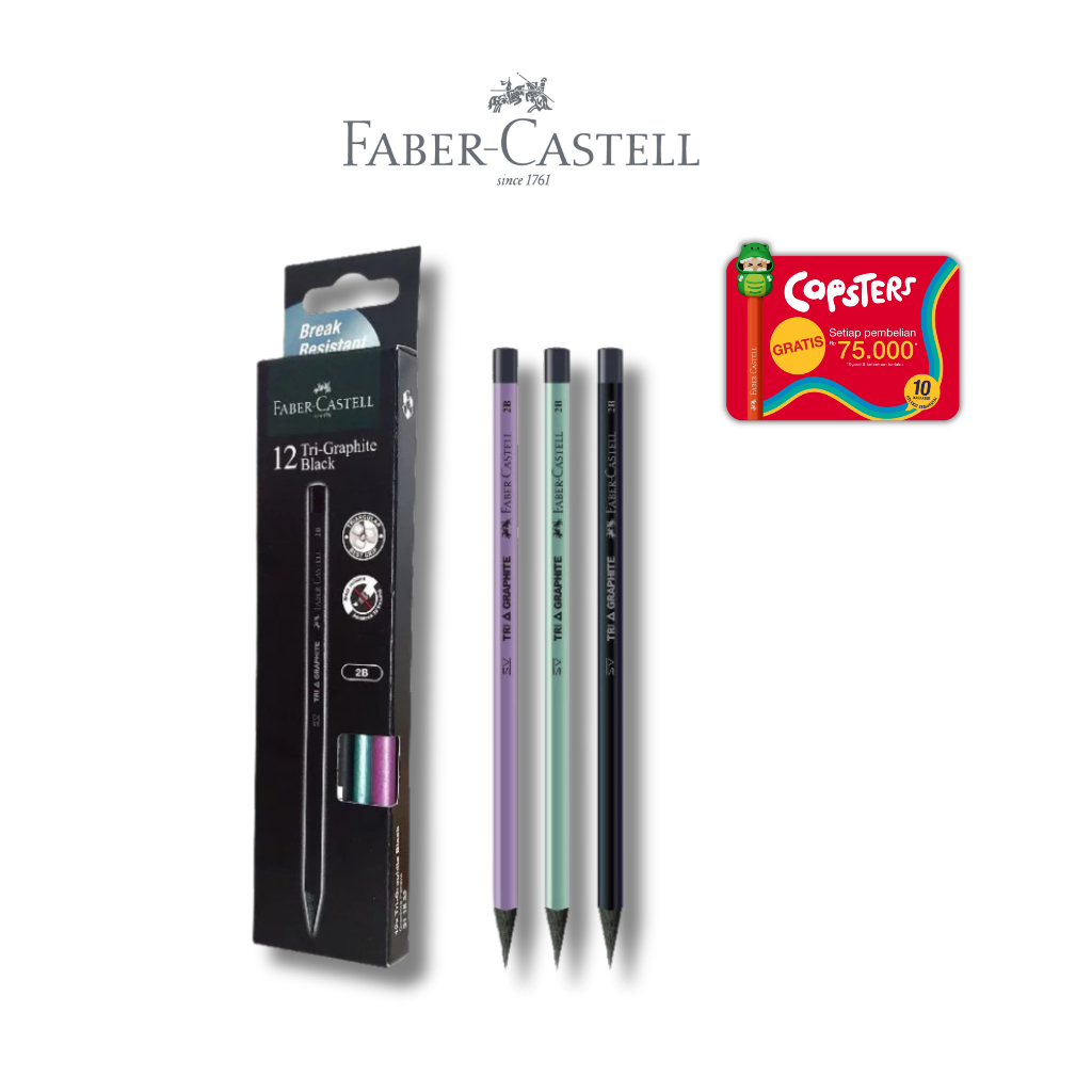 Faber-Castell Tri Graphite Metallic 12 Pensil