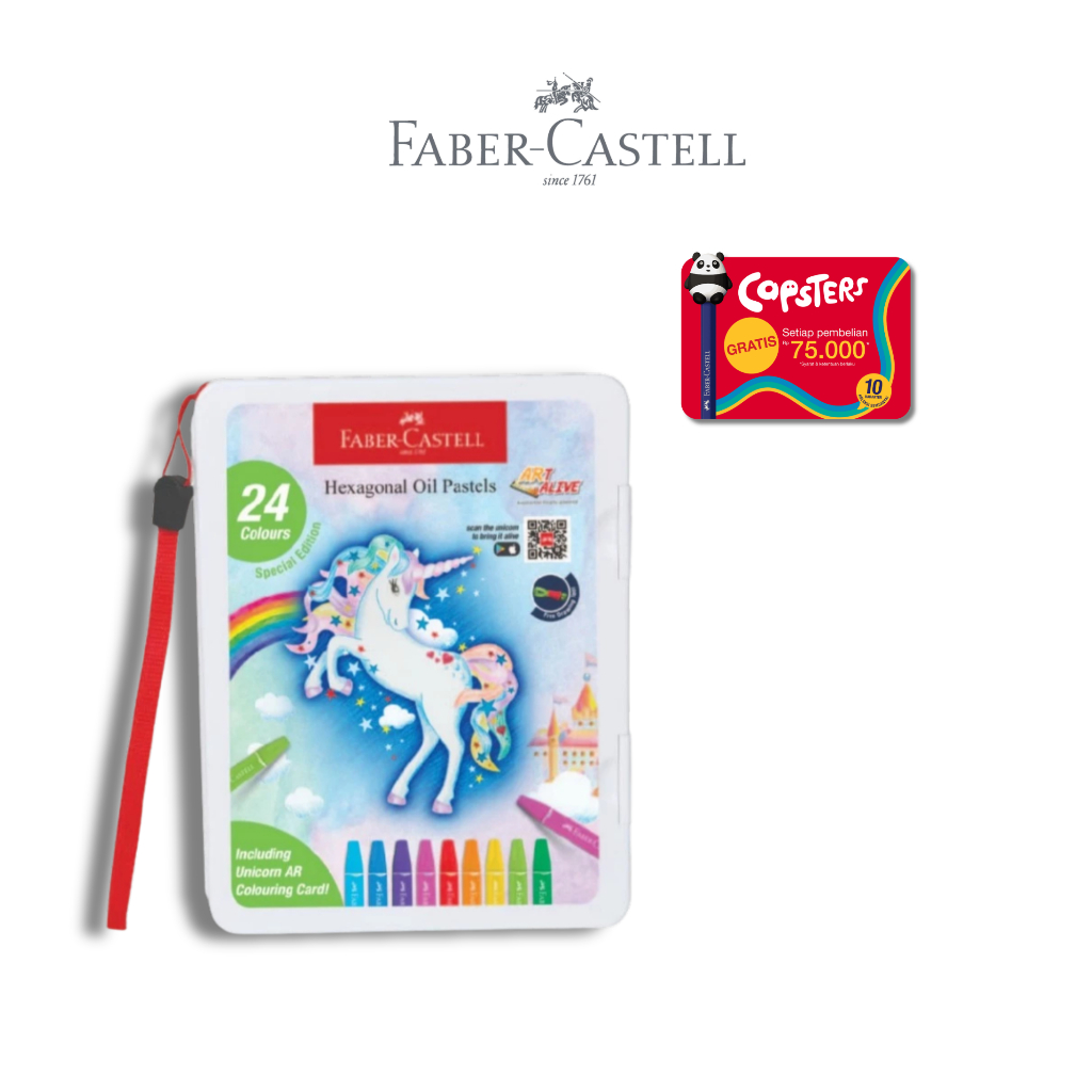 Faber-Castell Crayon Hexagonal Oil Pastel Unicorn Version - Gambar 3
