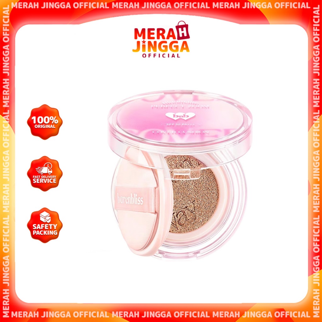 BNB barenbliss Bloomatte Perfect Zoom Cover Cushion (16H Flawless Matte) SPF 50+ PA+++ / Merah Jingga Official