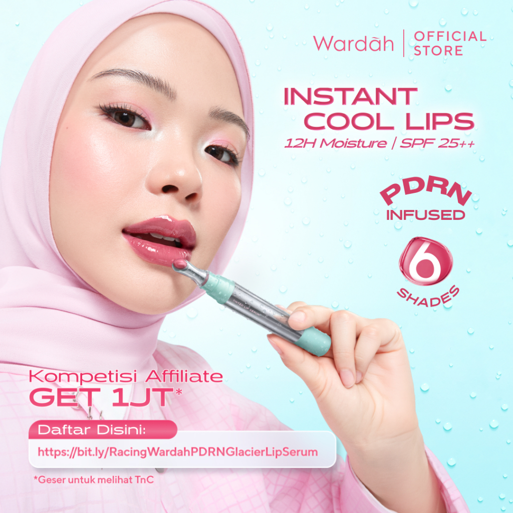 WARDAH PDRN Glacier Tinted Lip Serum with PDRN-infusion and SPF 25 - Sensasi Dingin - Melembapkan Menyamarkan Garis Bibir - Plumpy Lip - Bibir Kenyal - Lip Gloss - Glossy Lips - Makeup - Gambar 3