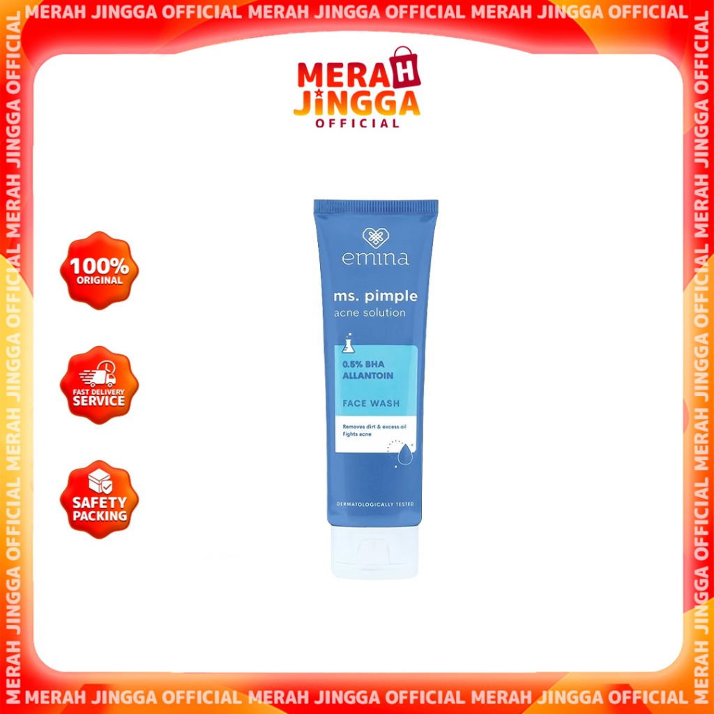 Emina Ms Pimple Acne Solution Face Wash / Merah Jingga Official