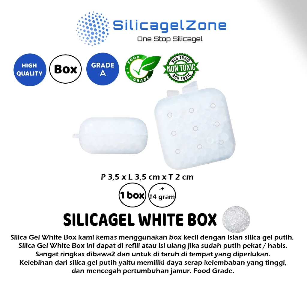 Silica Gel White Box Anti Jamur Serap Lembab - Gambar 2