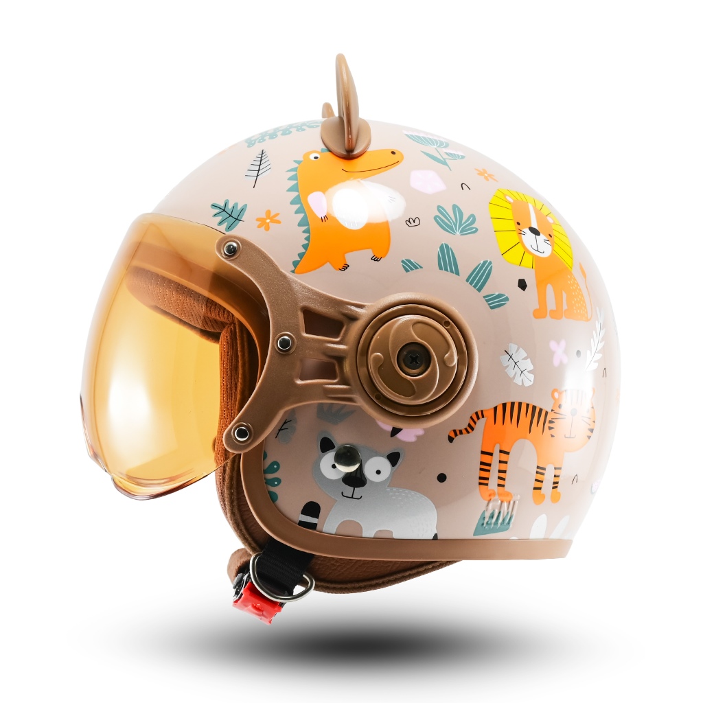 Helm Anak Karakter Kartun Motif Lucu Dino Dinosaurus Terbaru SNI Usia 345678 Tahun - Gambar 3