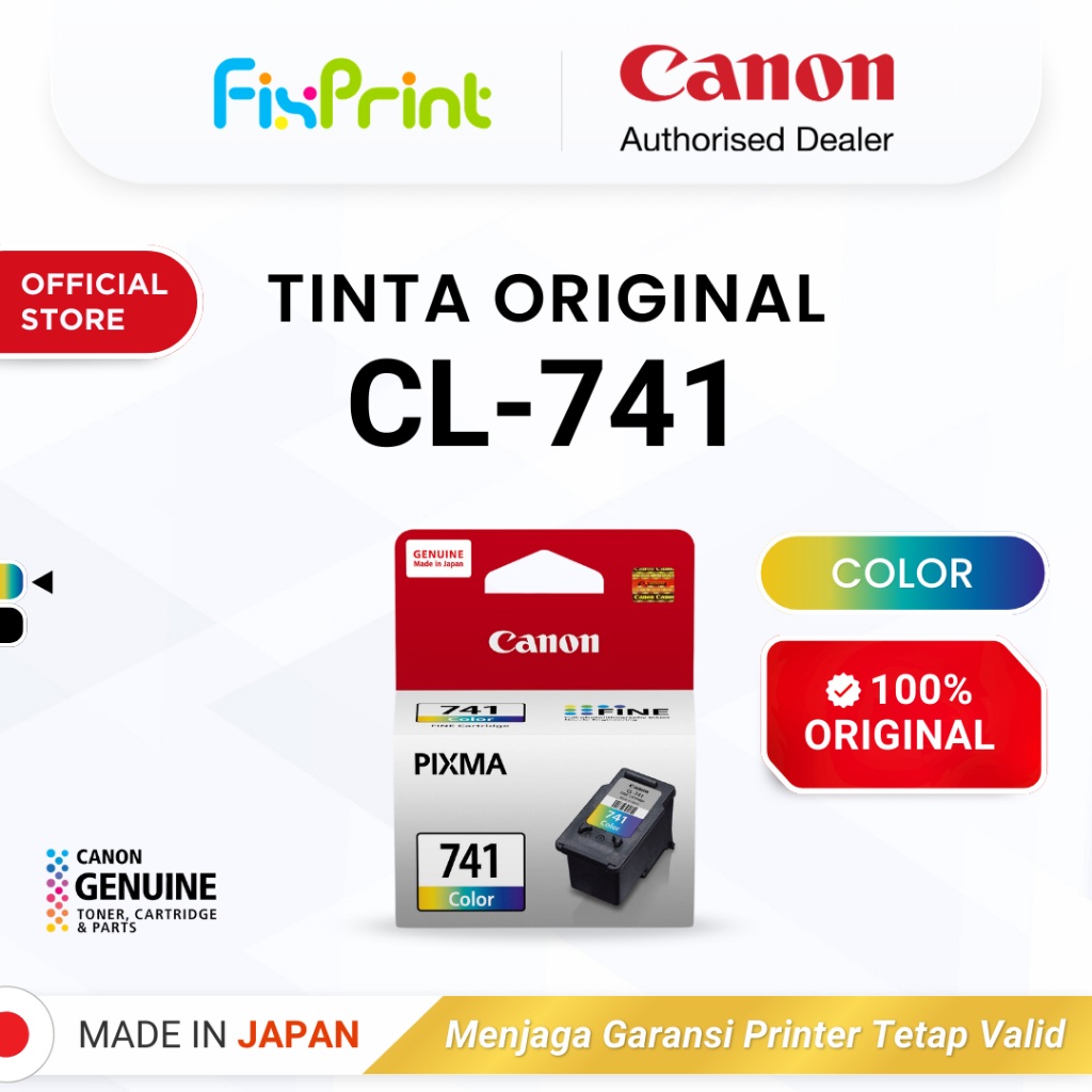FixPrint 100% ORIGINAL Tinta Canon PG 740 Black & CL 741 Color - Printer MG3670 MX397 - Tinta Asli - Gambar 2