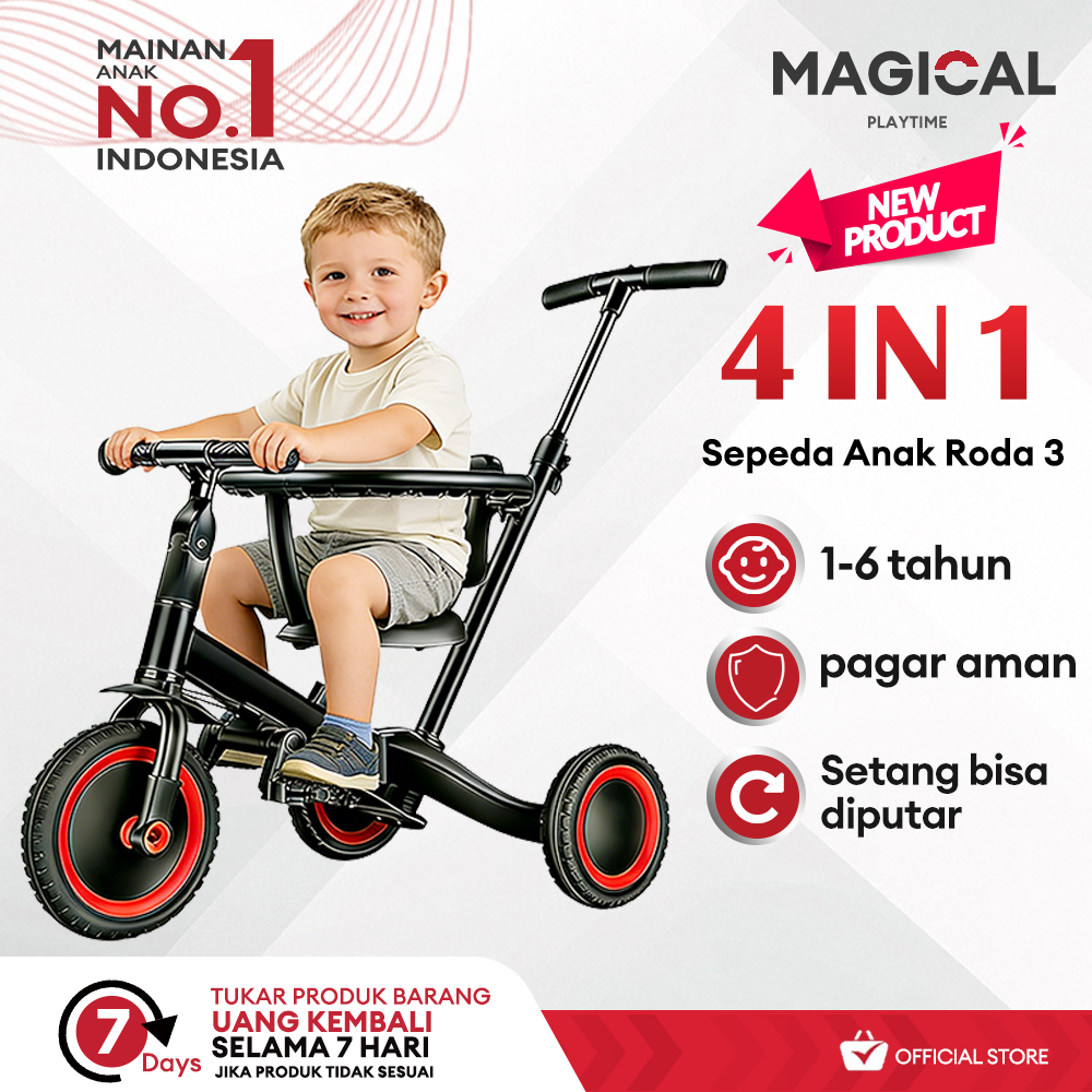 Magical Playtime Sepeda Anak 4in1 Usia 1-6 Tahun