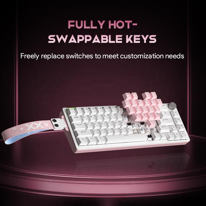 FURYCUBE V68 / V-68 Mechanical Gaming Keyboard 3-5pin Hotswap Metal Knob Rgb Backlit Wired Office Keyboard - Gambar 2