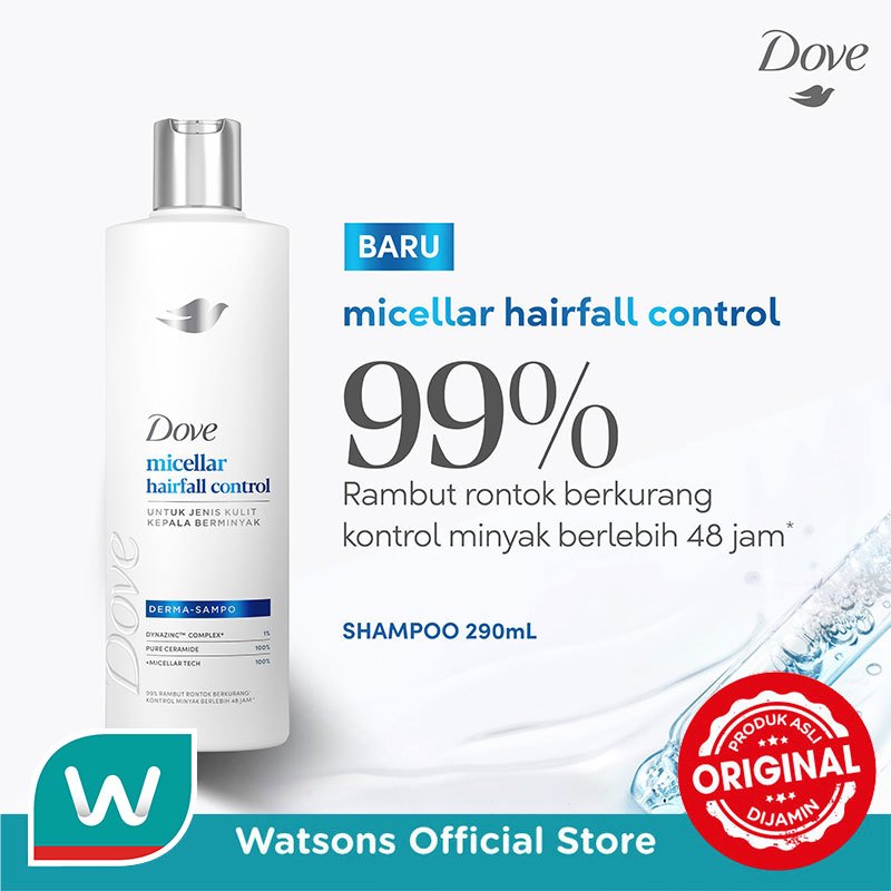 Dove Shampoo Micellar Hairfall Control 290ml