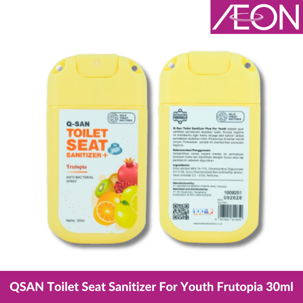 Qsan Toilet Seat Sanitizier For Youth Frutopia 30Ml - Gambar 2