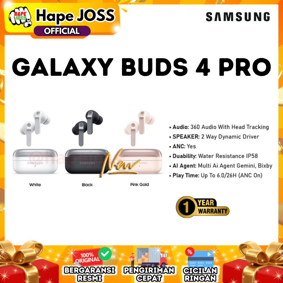 Samsung Galaxy Buds 4 Pro TWS with ANC Original Garansi Resmi Indonesia