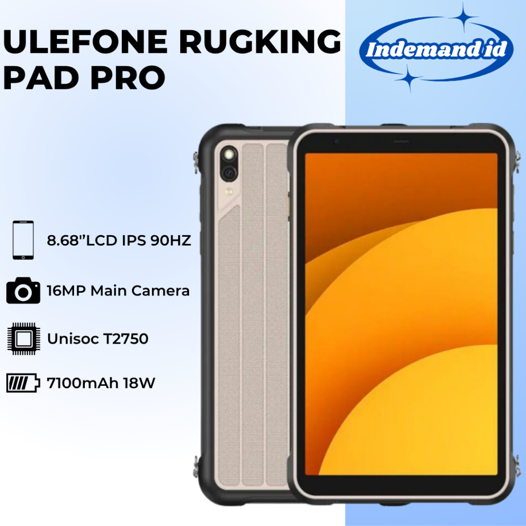 Ulefone Rugking Pad Pro 8,68''LCD IPS 90HZ HD+ 8GB 128GB 7100mAh 18W 16MP