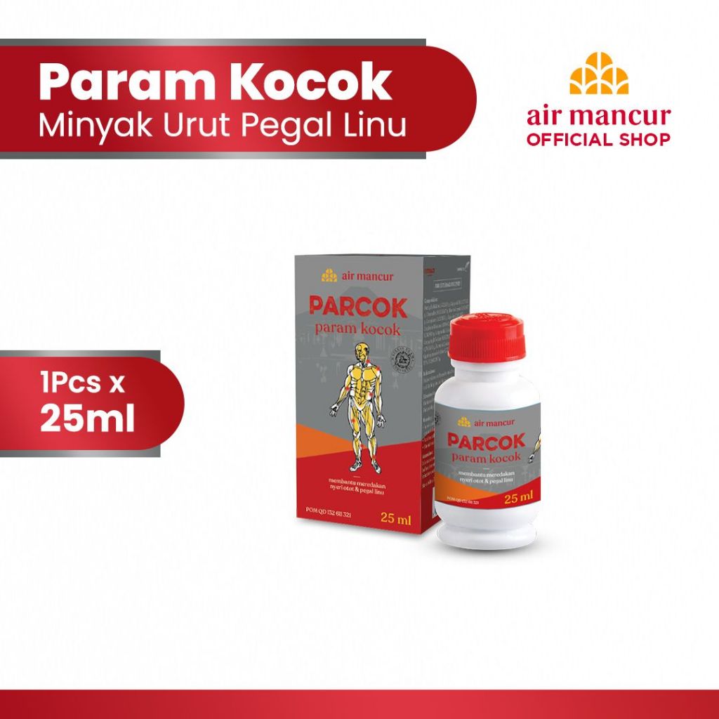 Air Mancur Param Kocok 25ml - Minyak Urut Hangat Mengurangi Pegal Linu