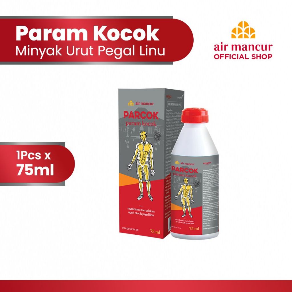 Air Mancur Param Kocok 75ml - Minyak Urut Hangat Mengurangi Pegal Linu