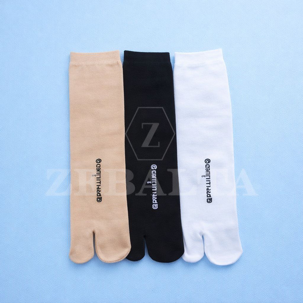 ZEBALTA - [Paket 6 & 12 Pasang] Kaos Kaki Jempol Muslimah Motif Dan Polos - Gambar 3