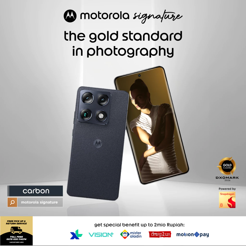 Motorola Signature - Snapdragon8 Gen5 - MotoAI - 6.99mm - 6.8" AMOLED 165Hz - Sound by BOSE - Sony LYT828 OIS Rear (GOLD DxOMark) + LYT600 100xZoom + 50MP LYT500 Selfie - 5200mAh Si/C 90Wwired/ 50W WLC - Gambar 3