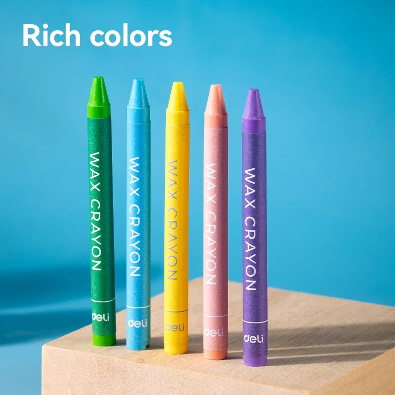 Deli Wax Crayon / Krayon Lilin Warna Anak EC303 - Gambar 2