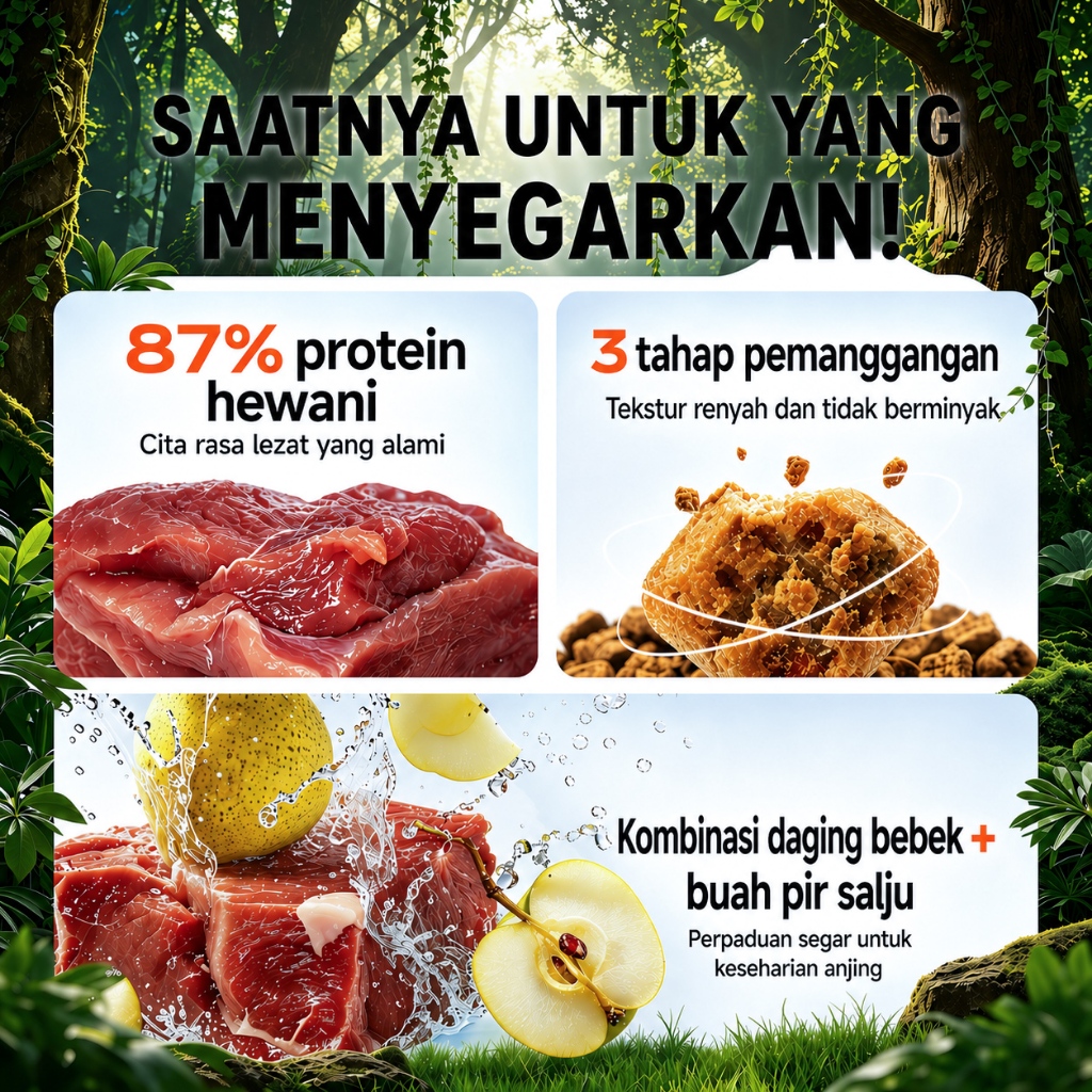 Pawzio Premium Baked Dogfood Makanan Anjing Kaya Protein & Superfood untuk Tubuh Sehat & Berotot - Gambar 3