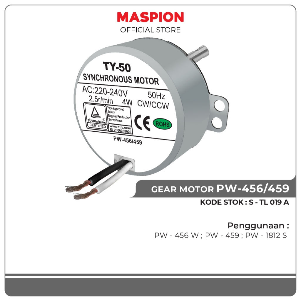 Maspion Electronic Sparepart Gear Motor Kipas Angin - Gambar 2