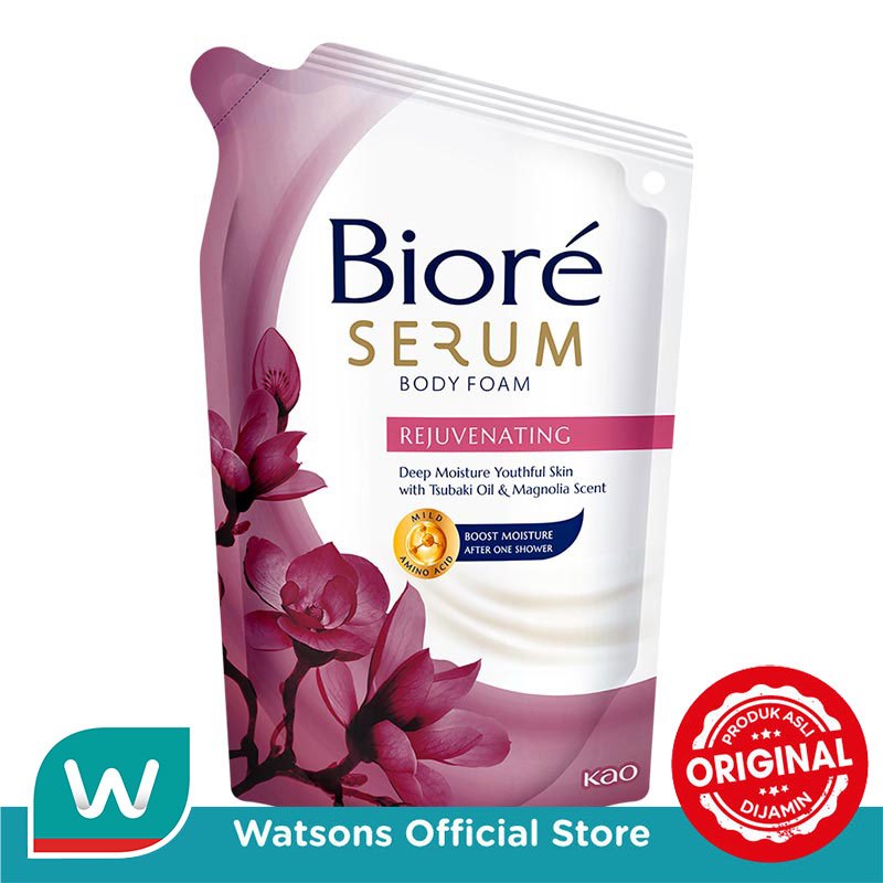 Biore Serum Sabun Mandi Cair Rejuvenating Pouch 380ml – 2X Melembabkan Kulit Sejak Pemakaian Pertama - Gambar 2