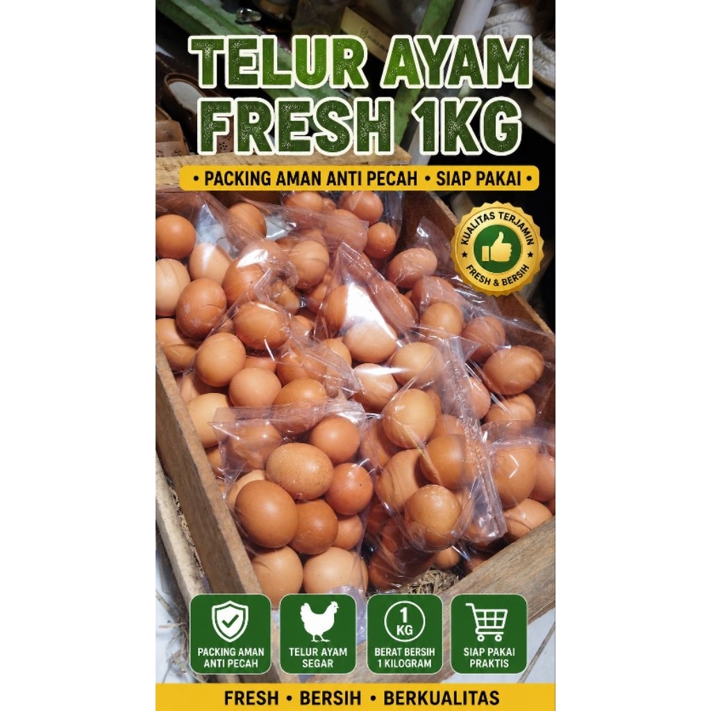 Telur Ayam Negeri Per kg & Omega 1kg [INSTAN SOLO RAYA]