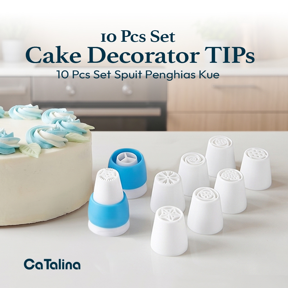 Spuit Dekorasi Kue 10 Pcs Set Nozzle Tart Cake Decoration