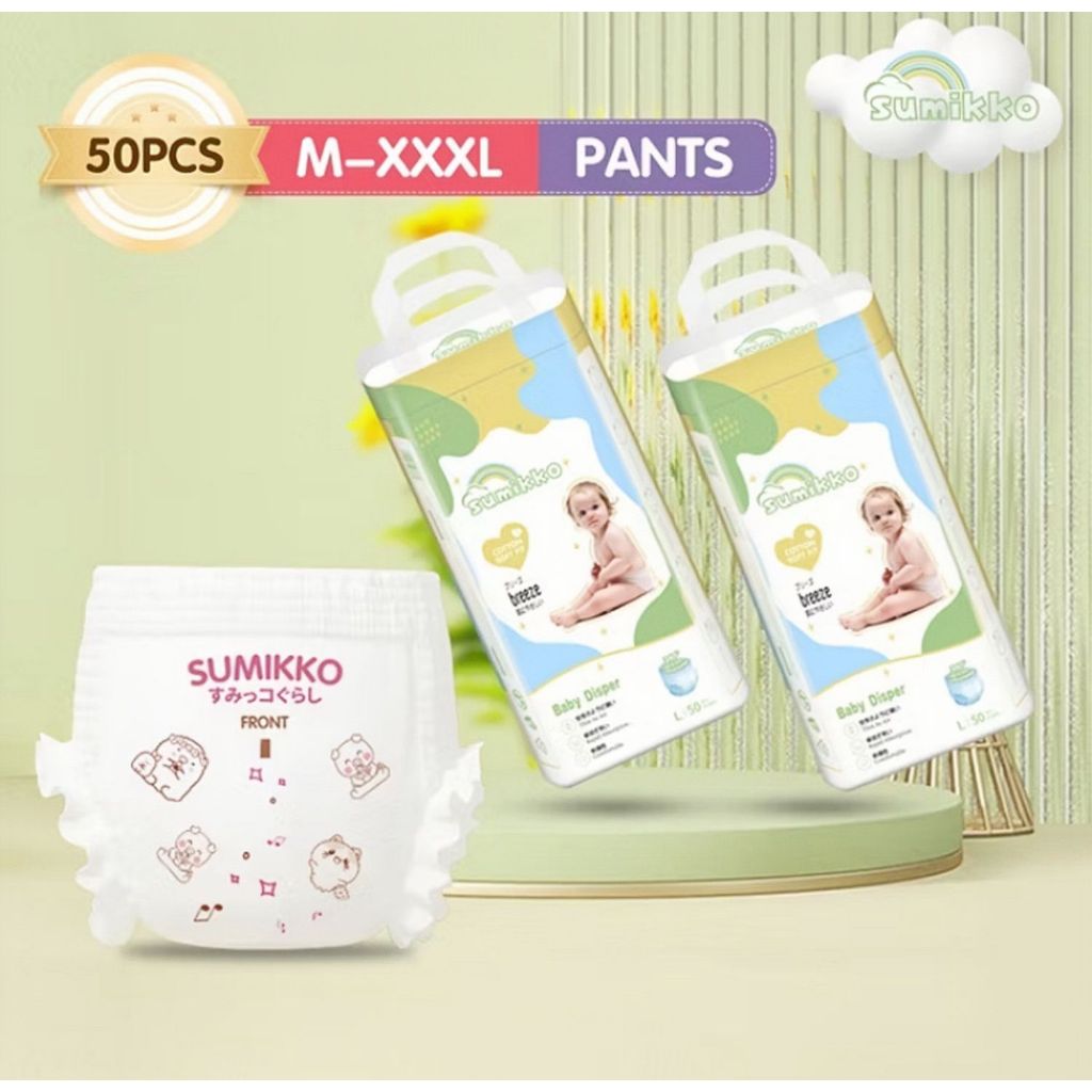 SUMIKKO POPOK BAYI// PAMPERS BAYI NYAMAN TIPE CELANA// READY STOCK