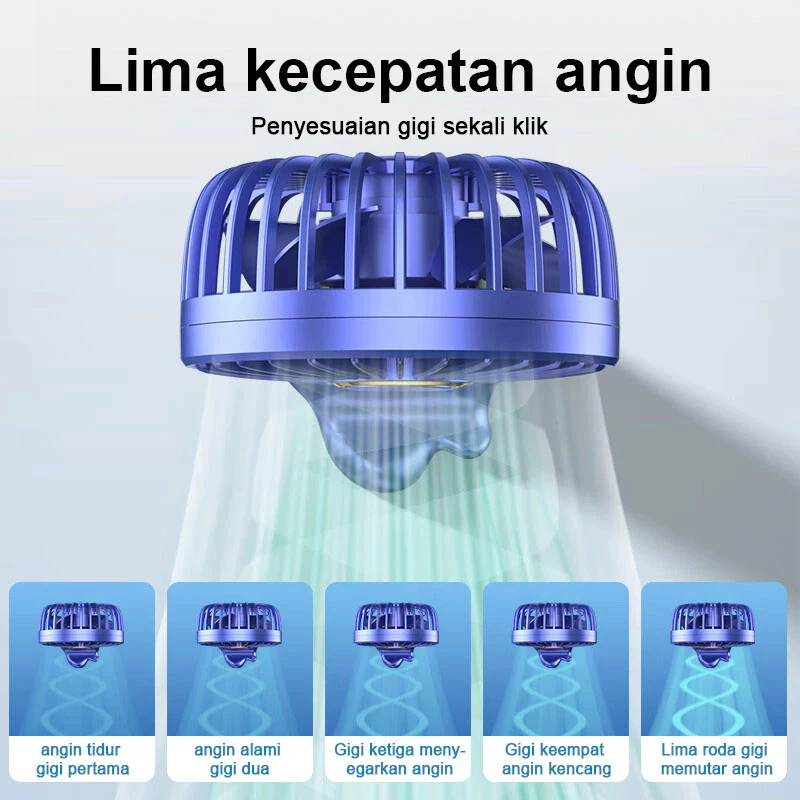 Kipas Angin Mini Portable Turbo Digital / Kipas Angin Lipat Genggam Portabel LED Digital Simple Terbaru Viral - Gambar 3