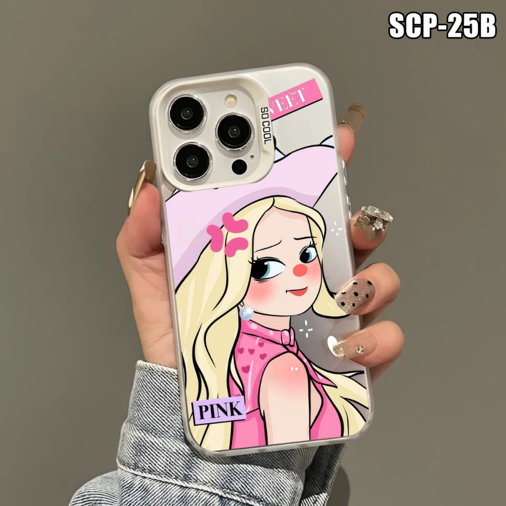 Casing Gambar Barbie Girl Series Kompatible for Realme 11 4G Realme 11 Pro Realme 11 Pro Plus Realme 12 5G Realme 12 Pro Plus  5G Realme 13 4G Realme 13 Plus Case Hologram Gambar Barbie Fashionable dan Nyaman Digenggam SCP-25 - Gambar 3