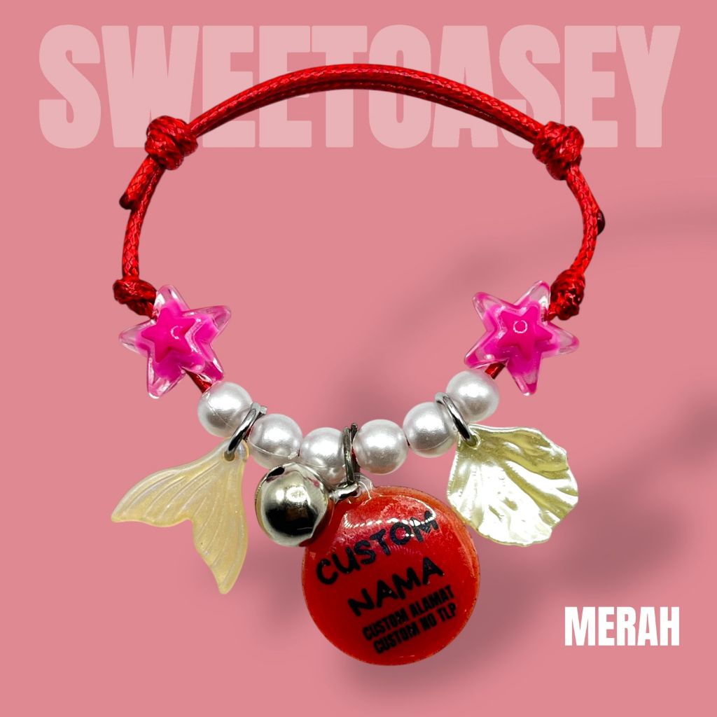 MERMAIDS CAT NECKLACE/KALUNG KUCING CUSTOM NAMA/KALUNG KUCING DUYUNG/KALUNG KUCING FREE NAMA - Gambar 4