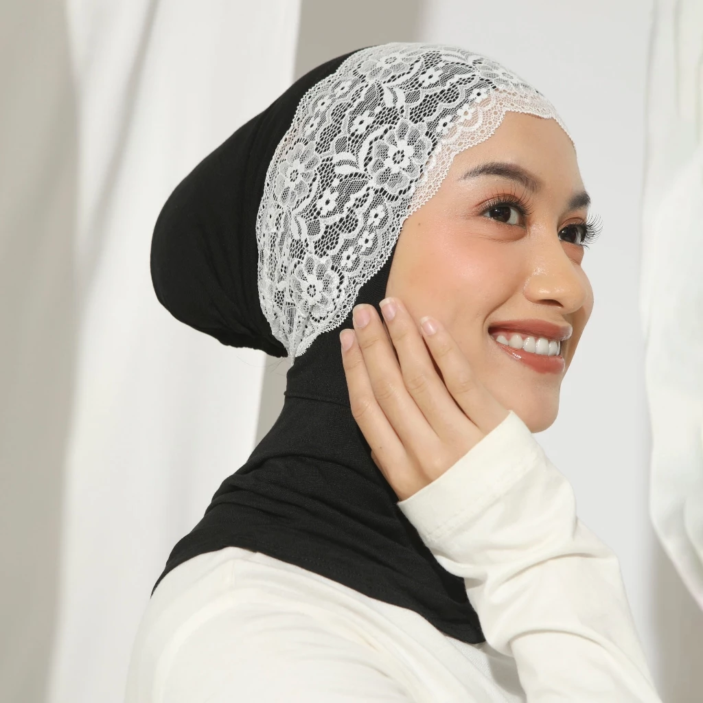 Lozy Hijab - Lace Inner Bandana & Basic (Ciput Renda Bandana dan Tali Belakang Bahan Lace dan Rayon)