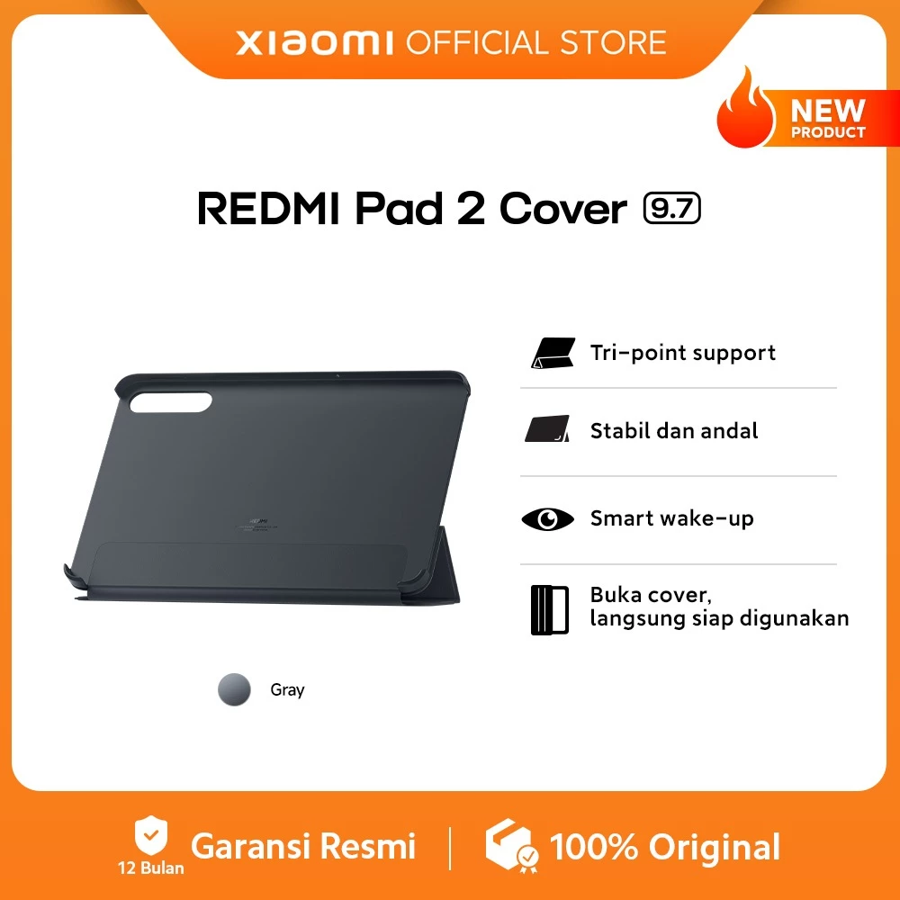 Xiaomi REDMI Pad 2 9.7 Cover | Tri-point suppport | Stabil dan andal | Smart wake-up | Buka cover, langsung siap digunakan [Xiaomi Official Store] - Gambar 2