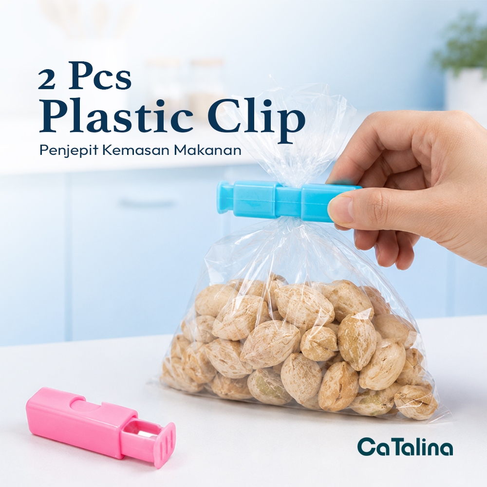 CaTalina Food Snack Sealing Klip Plastik Plastic Clip Alat Penjepit Plastik Makanan 2pc