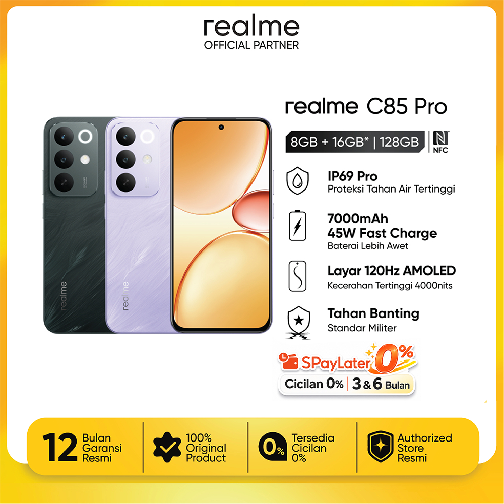 realme C85 Pro 8GB+128GB NFC | 7000mAh Battery | 7.79mm Slim Design | 120Hz Screen | Snapdragon 685 Processor